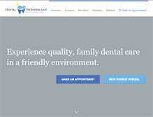 Tablet Screenshot of dentalwonderland.com